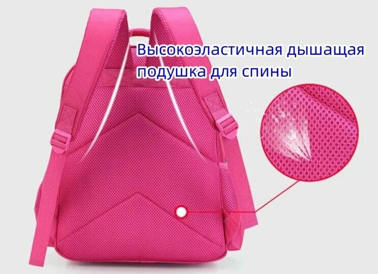 Рюкзак детский для девочки (рюкзачок) 27x14x35 см, цвет 01, школьный — фото 1