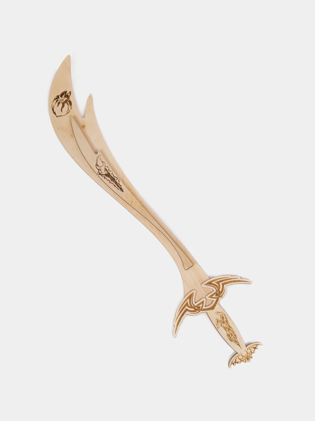 Меч Зульфикар, фанера 6мм, 3х слойный гравированный рисунок, длина 70см