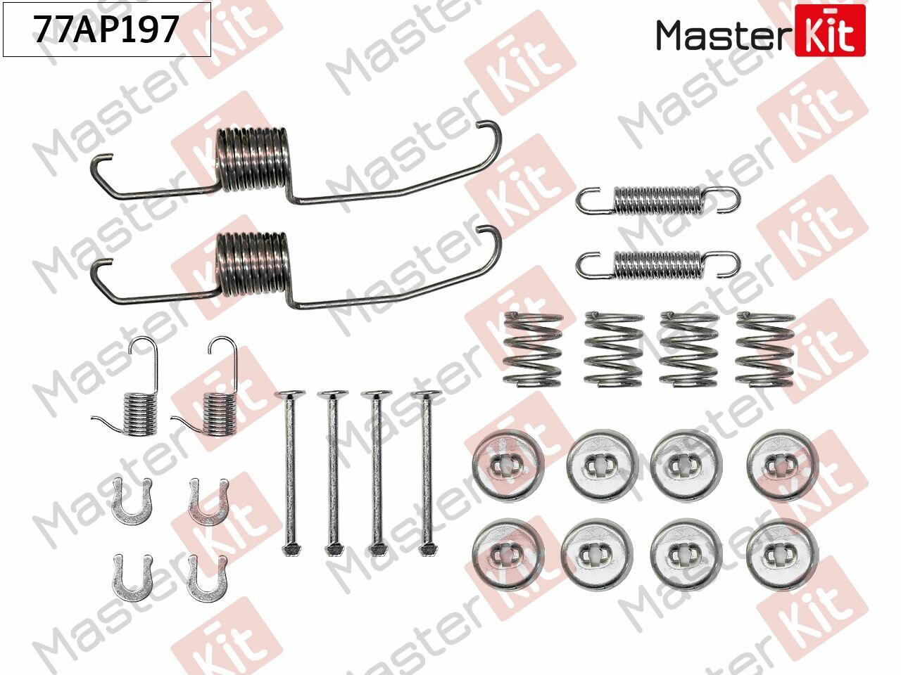 Комплект установочный барабанных колодок Toyota COROLLA E11 1997 - 2002 MasterKit 77AP197