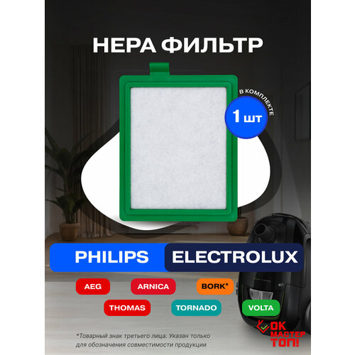HEPA фильтр для пылесоса Philips, Electrolux, Bork, Arnica, AEG, Tornado, Volta, Thomas