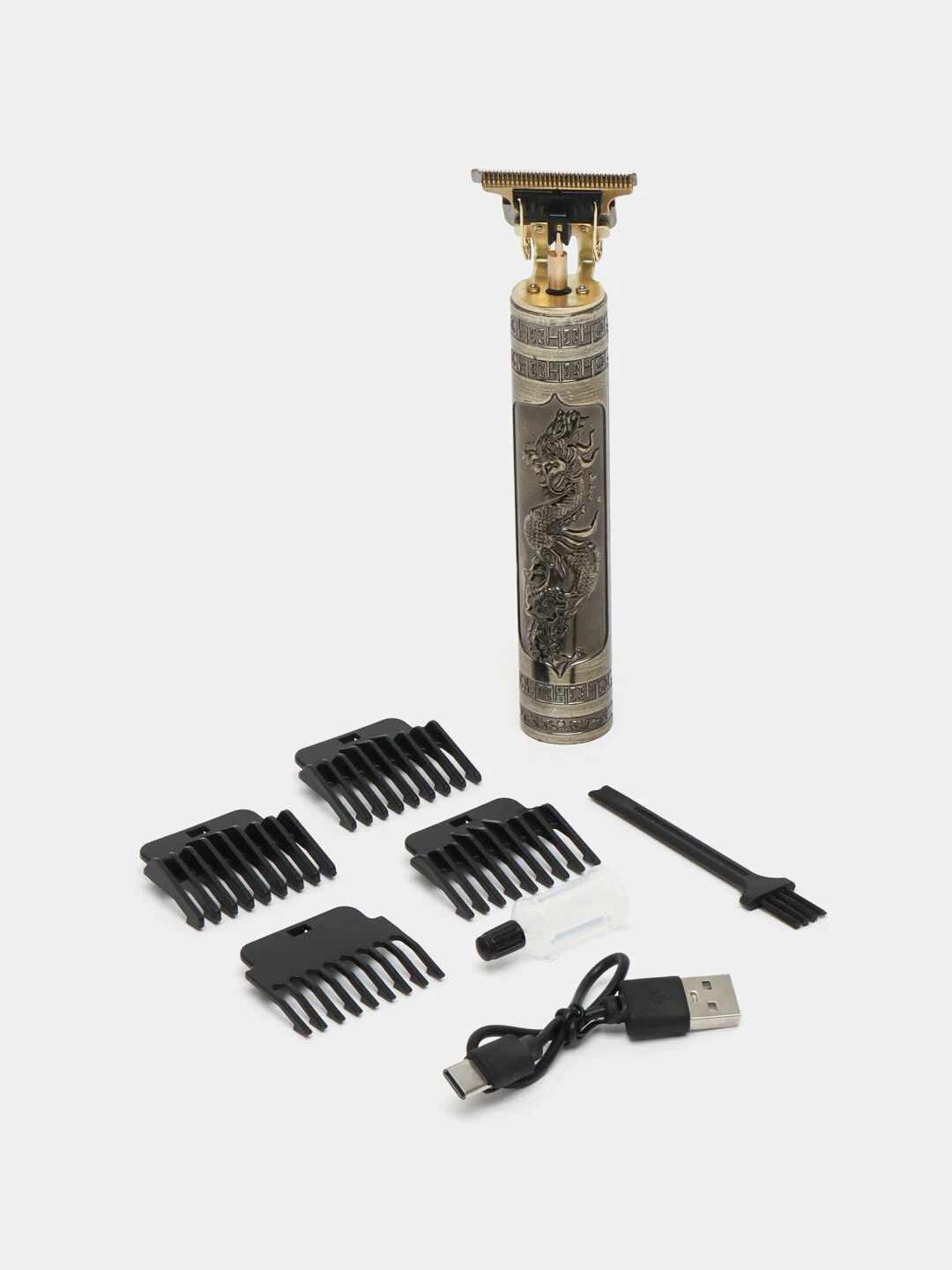 Профессиональная машинка - триммер винтаге Т9, для стрижки и бритья волос, бороды бронзовый