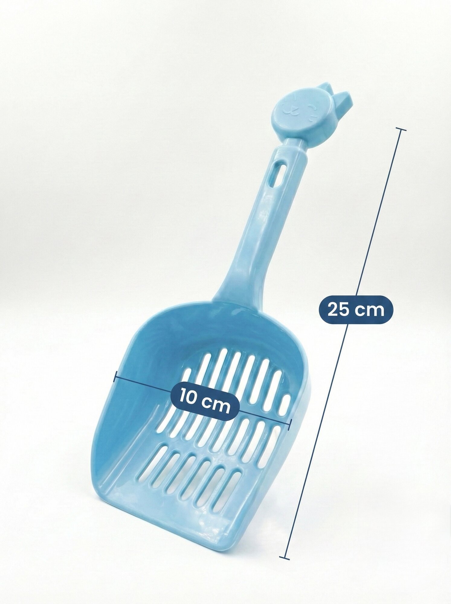 Совок для лотка, пластик, многоразовый, для кошек/собак, высококачственный ABS-пластик, серый — фото 1