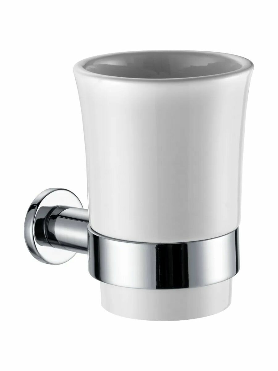 Стакан керамический AZARIO FORNY, хром (AZ-88306)