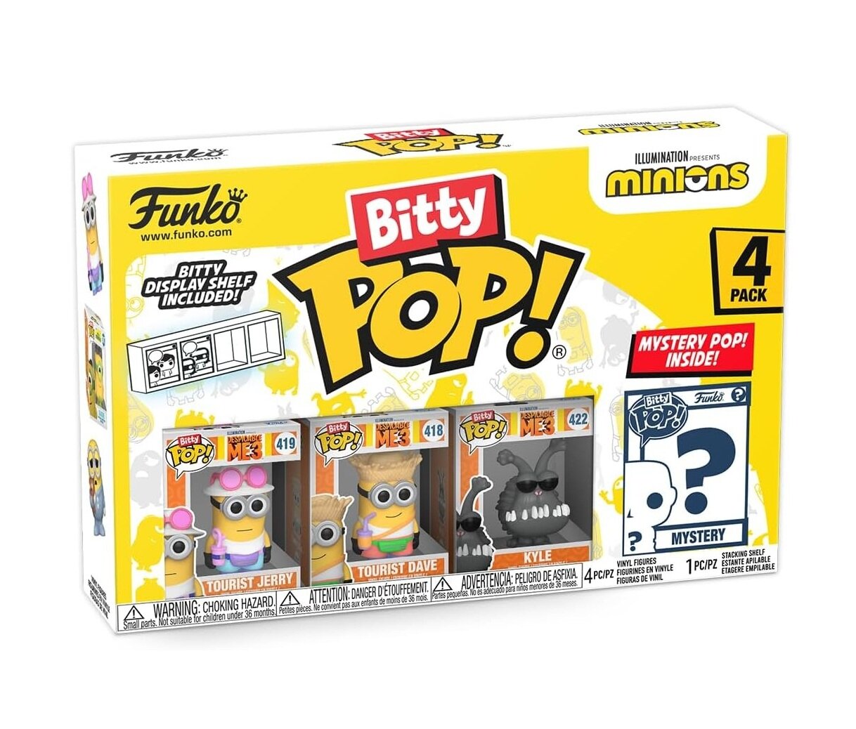 Набор фигурок Funko POP! Bitty Minions 73038 Миньоны, 4 шт (1 фигурка-сюрприз)