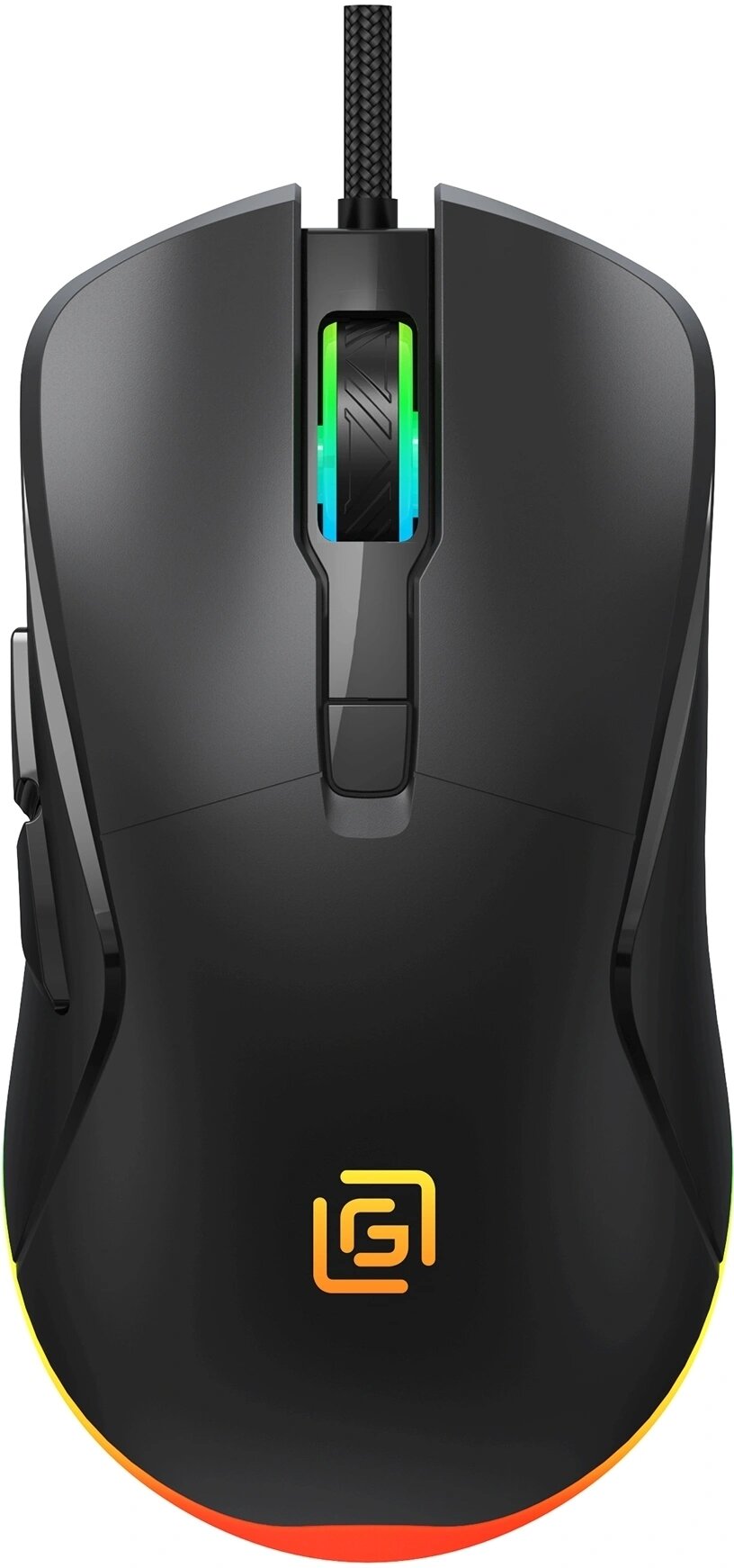 Мышь проводная Oklick 750G черный, 7200 dpi, USB, кнопки - 5