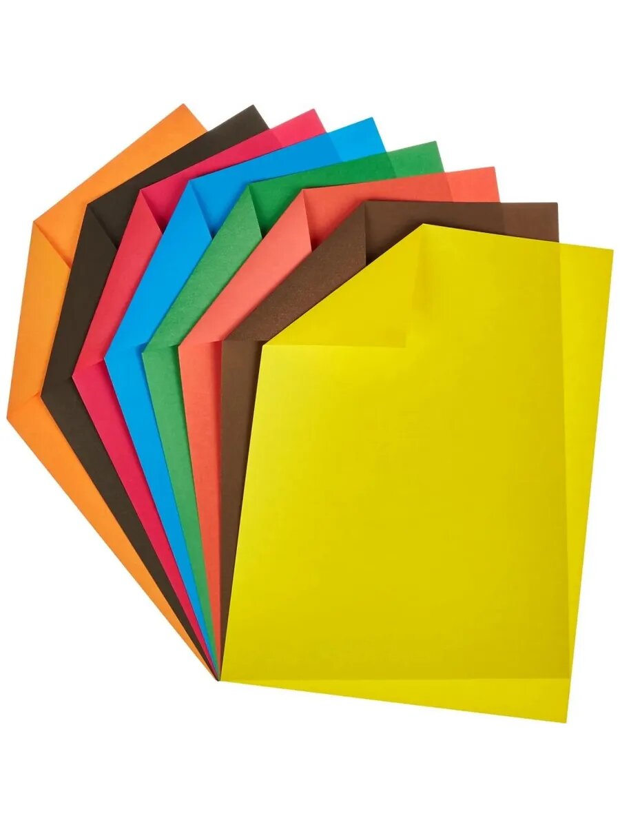 Цветная бумага для творчества и учебы
