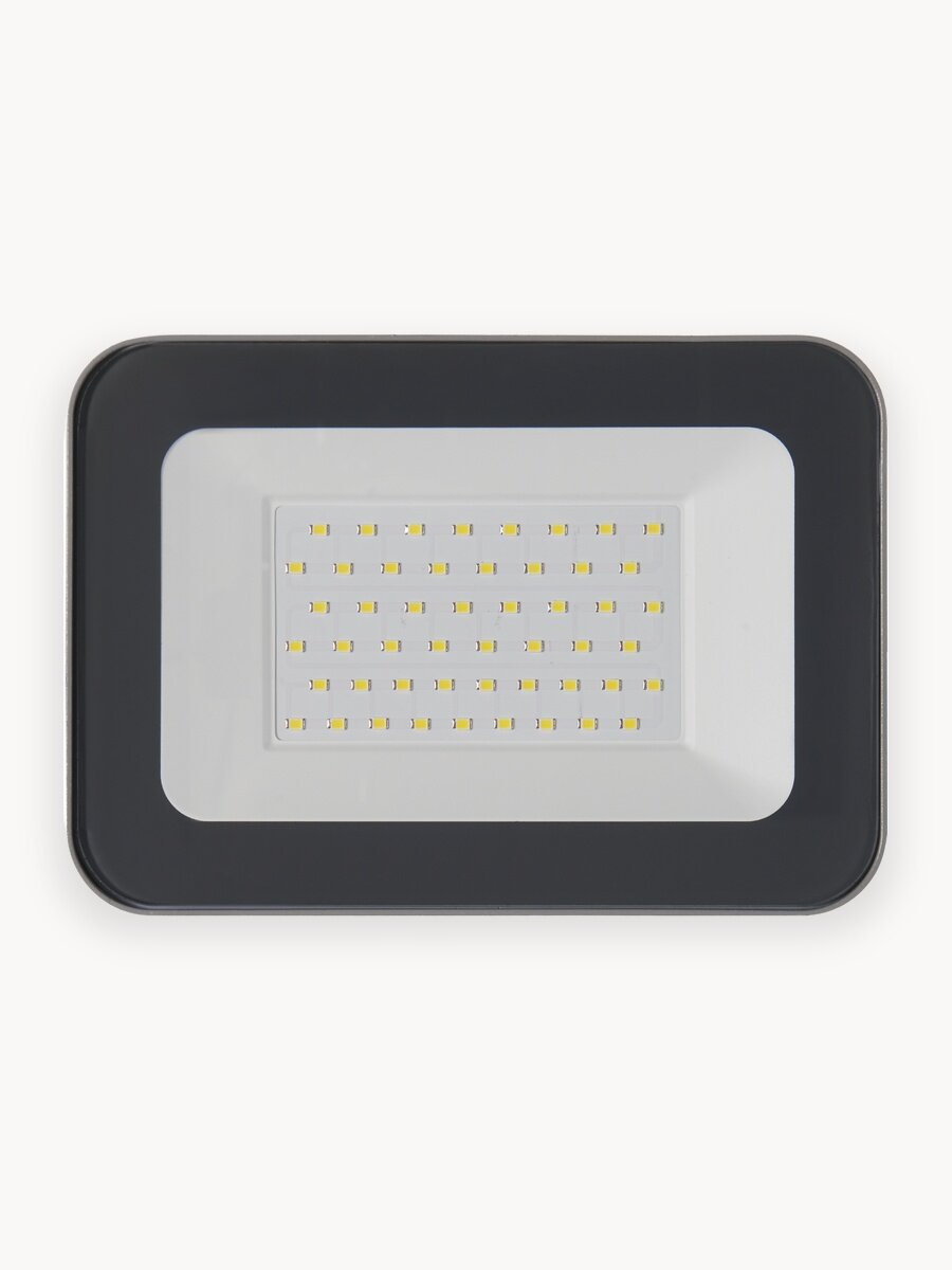 Прожектор светодиодный IEK СДО 07-50 IP65, 50Вт, холодный белый свет, серый корпус, 6500К