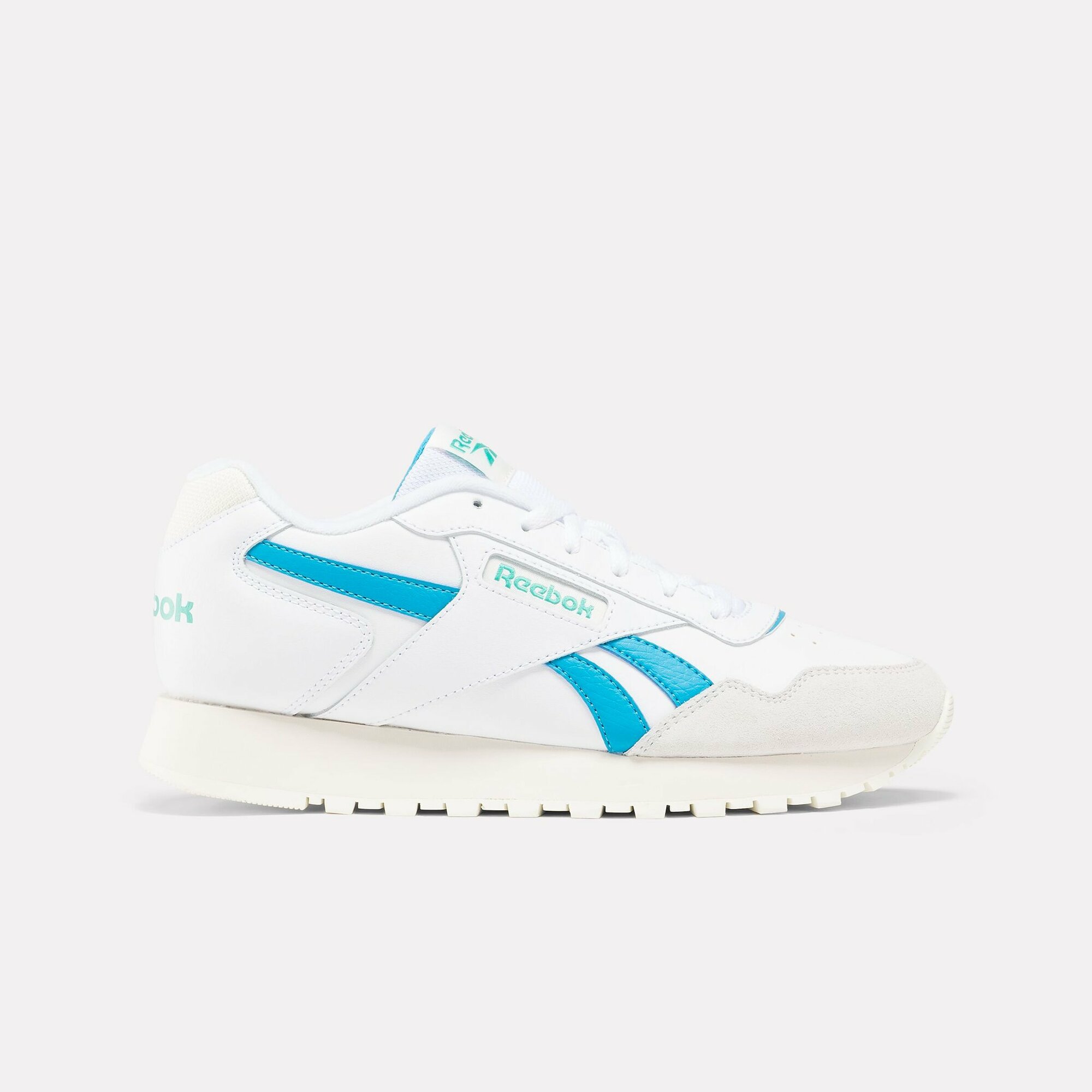 Кроссовки Reebok Glide, размер 9 US, белый/голубой/зеленый