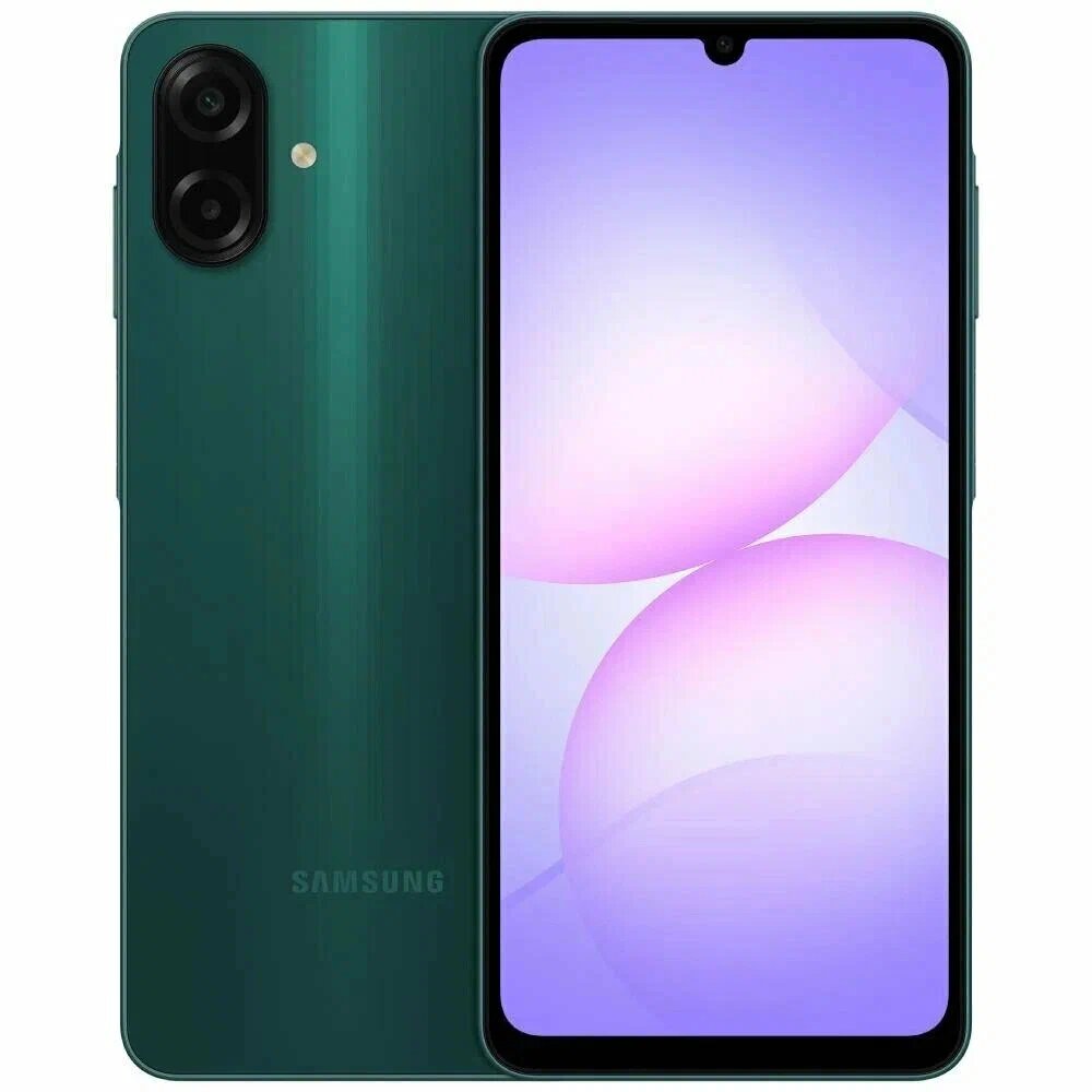 Смартфон Samsung Galaxy A07, дисплей PLS, 6/128, 50МП, Зеленый