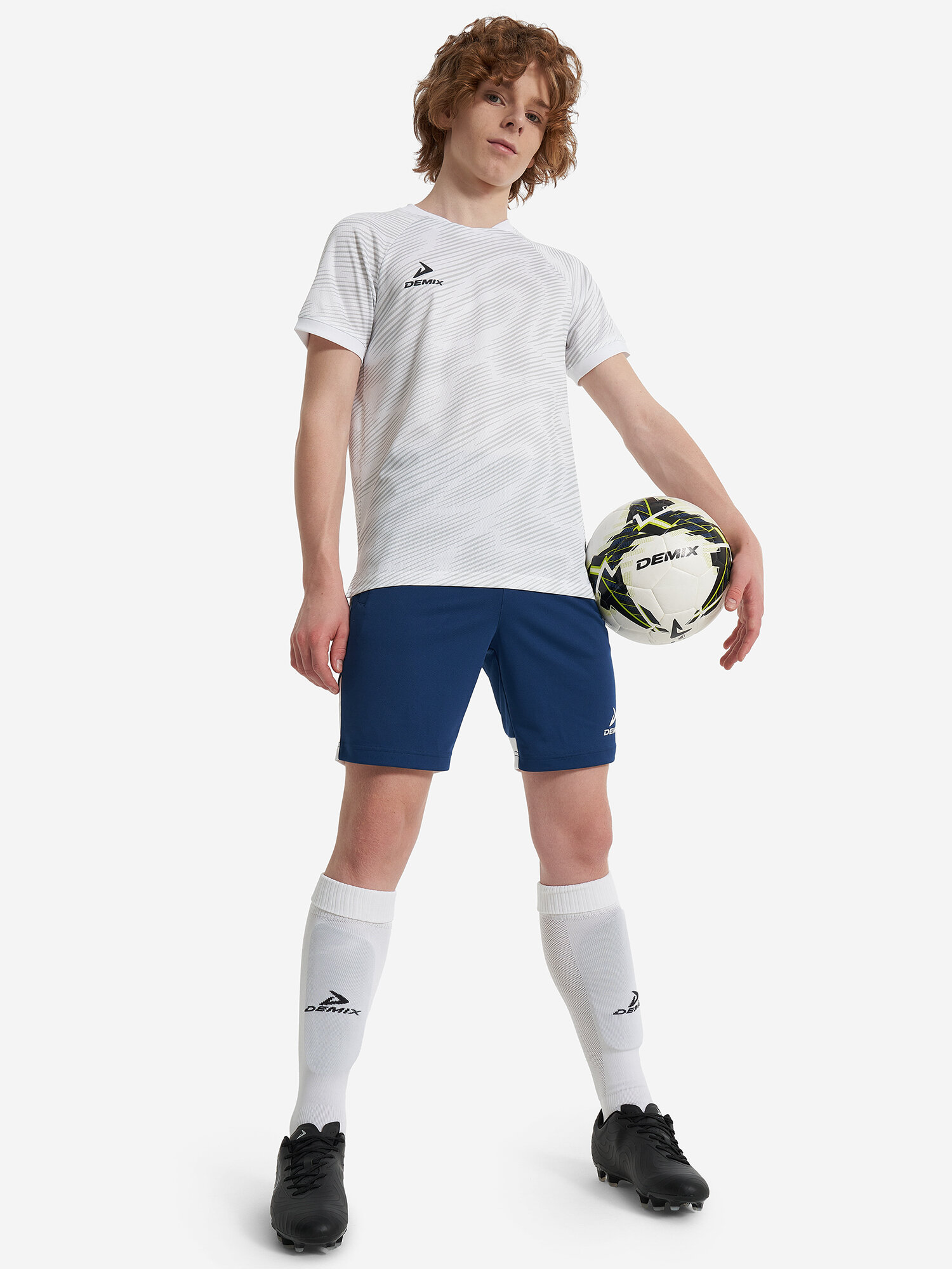 Шорты Demix, размер 158-164, синий/белый — фото 1