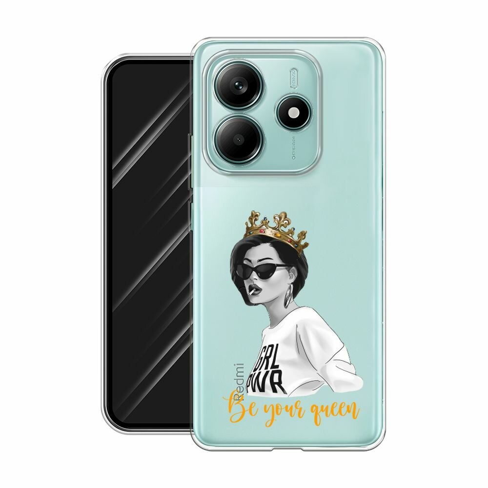 Чехол на Xiaomi Redmi Note 14 4G / Редми Нот 14 4G с принтом Be your Queen, прозрачный — фото 1