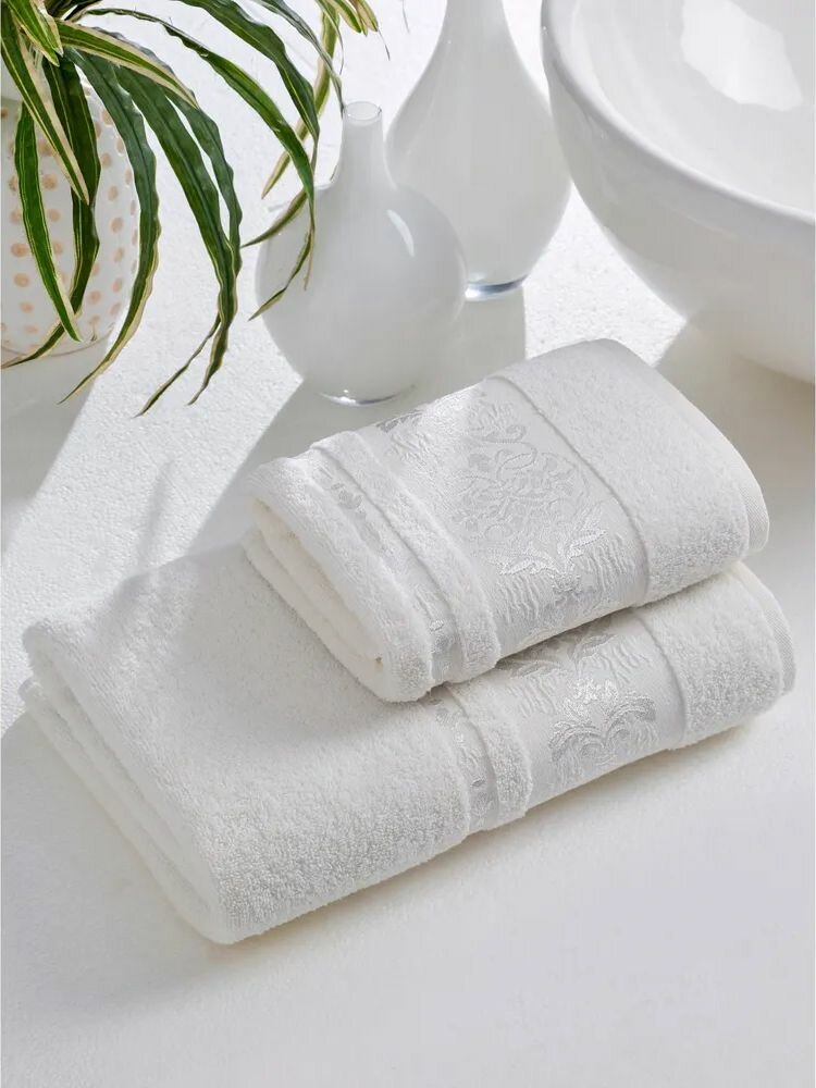 Набор полотенец METEOR MEGAN (50х90-1 шт, 70х140-1 шт.) кремовый