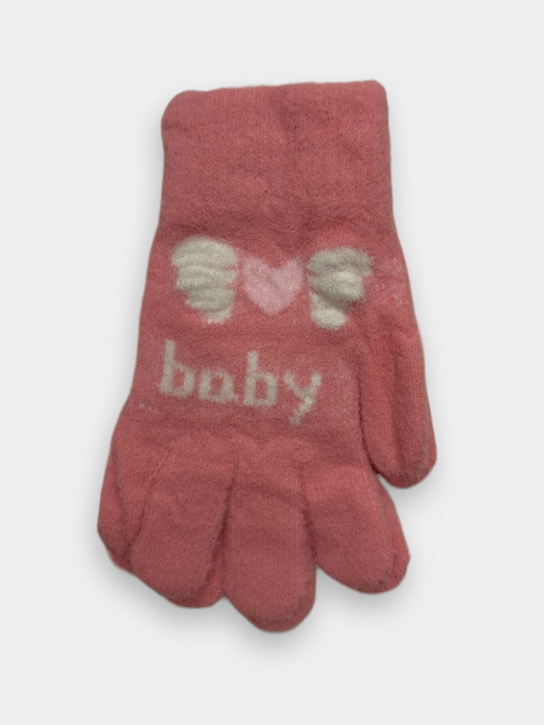 Перчатки  baby для детей, размер 3, розовый — фото 1