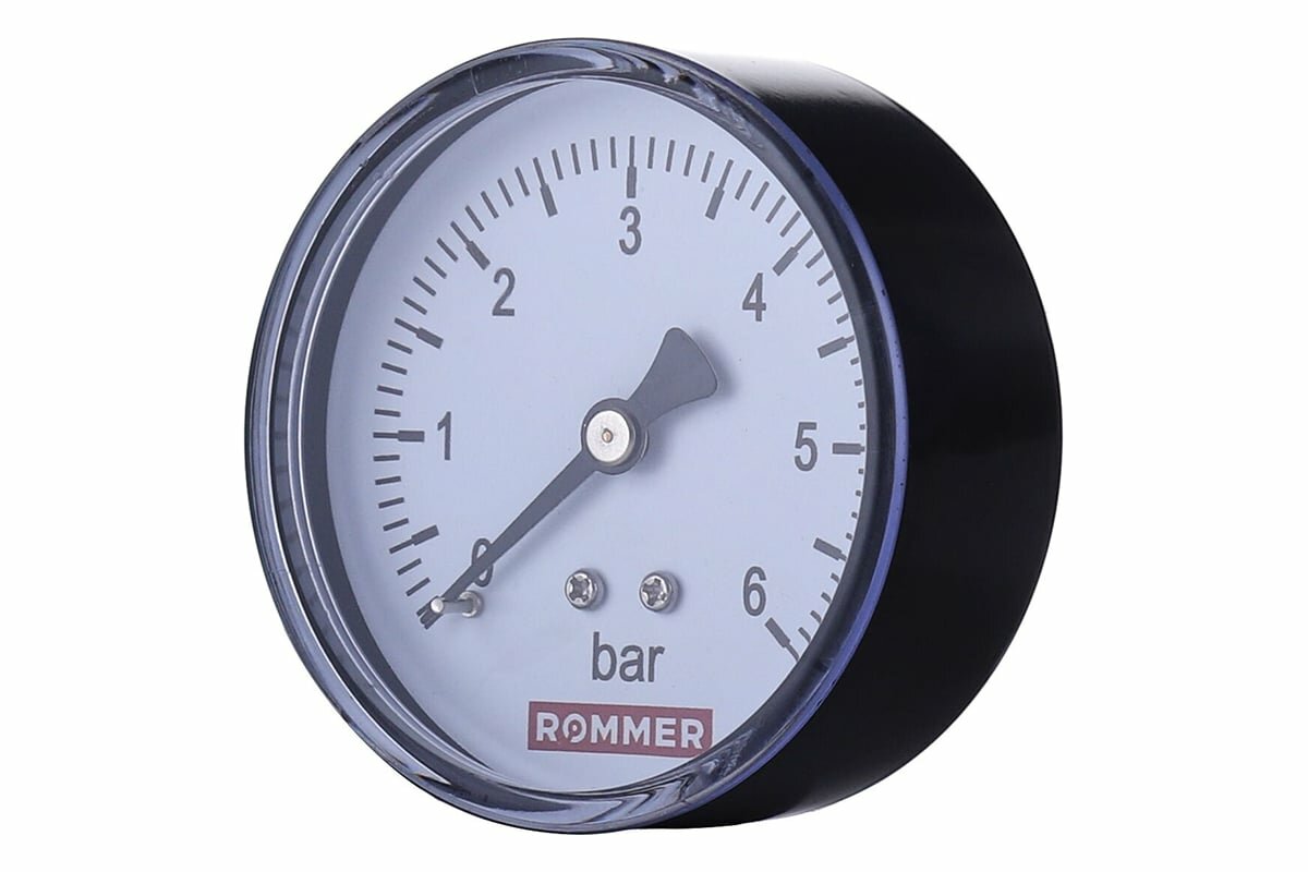 RIM-0009-500608 Манометр ROMMER аксиальный. Корпус Dn 50 мм 1/4