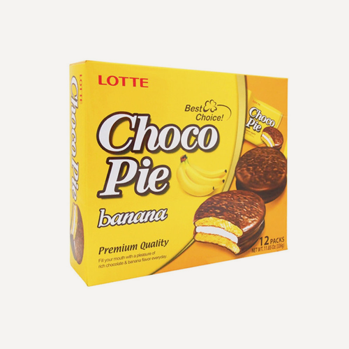 Изображение товара Пирожное Choco Pie сочетание классического десерта с банановым вкусом 336 г, Южная Корея