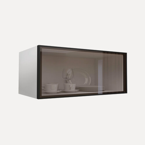 Изображение товара Фасад из алюминиевого профиля со стеклом Aluminum Glass 89,7х40х2 см, черный анод/бронза