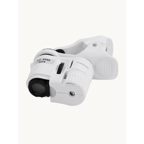 Микроскоп для смартфона подсветка круглая линза на прищепке 80-кратное увеличение 595₽