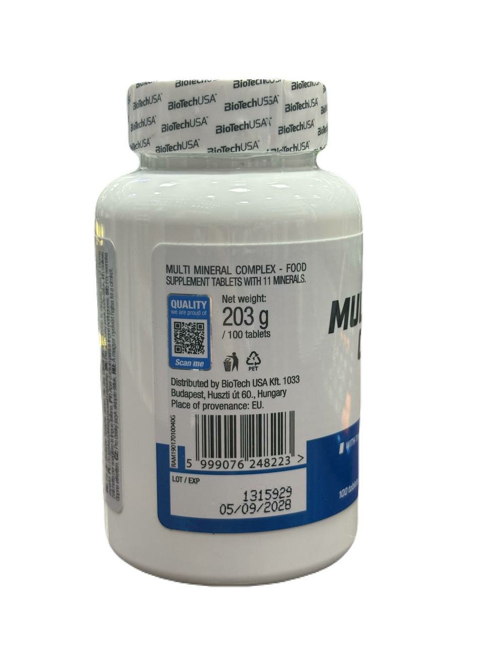 Витамины BioTechUSA Multi Mineral, улучшение работы сердца, 100 таблеток — фото 1
