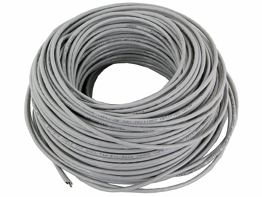 Кабель U/UTP indoor 4 пары категория 5e 5bites одножильный 24AWG CCA PVC