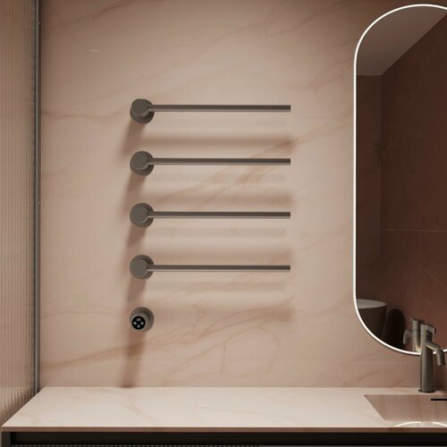 Изображение товара Полотенцесушитель электрический Vincea VTD-2H1GM, вороненая сталь, таймер