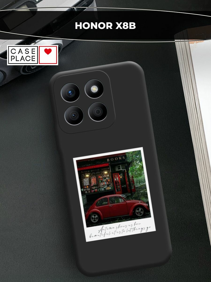 Чехол на Honor X8B / Хонор Х8B с принтом Осенний палароид красный 2