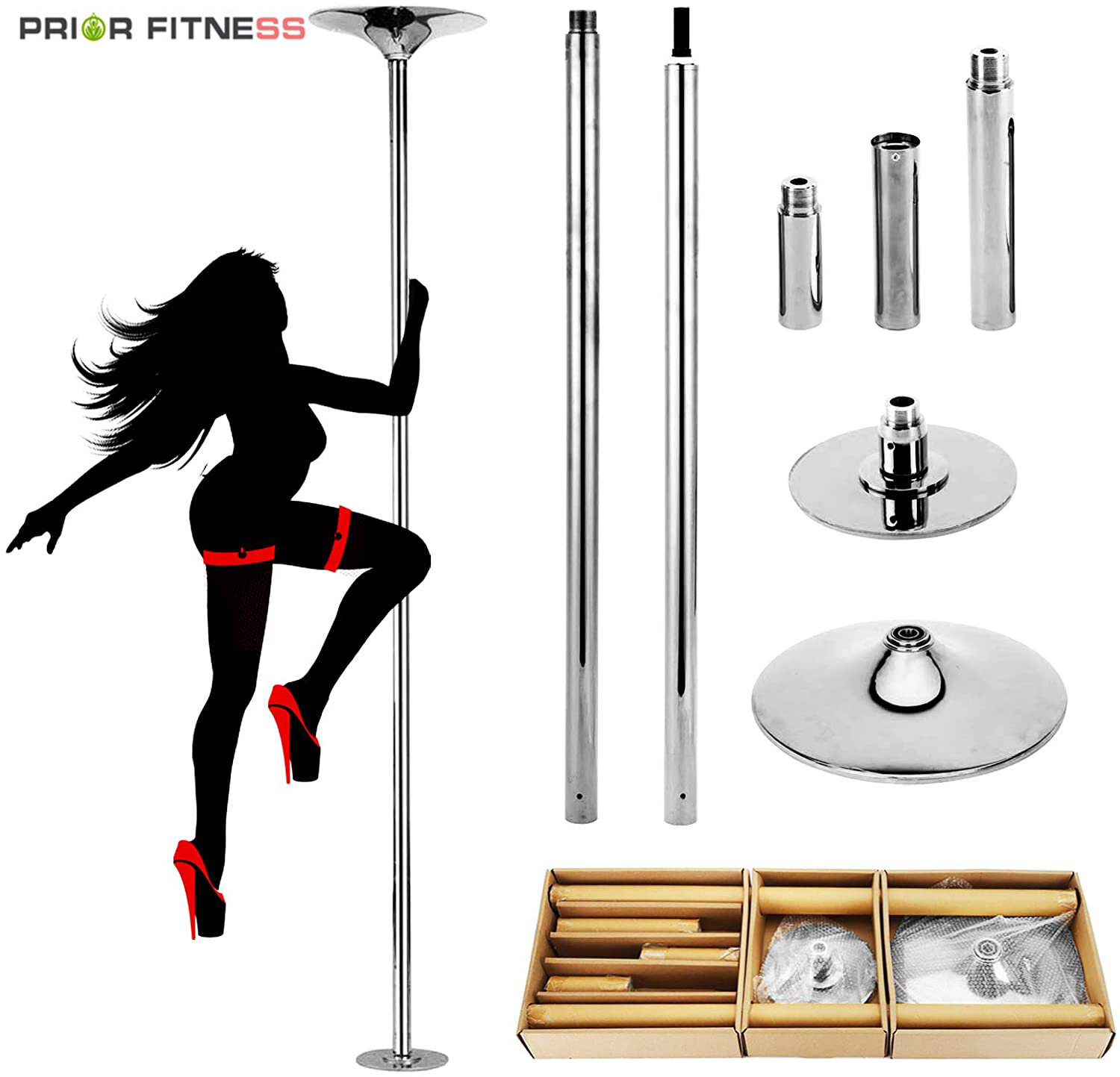 Шест для танцев, Стальная труба для танцев на шесте, Серебро