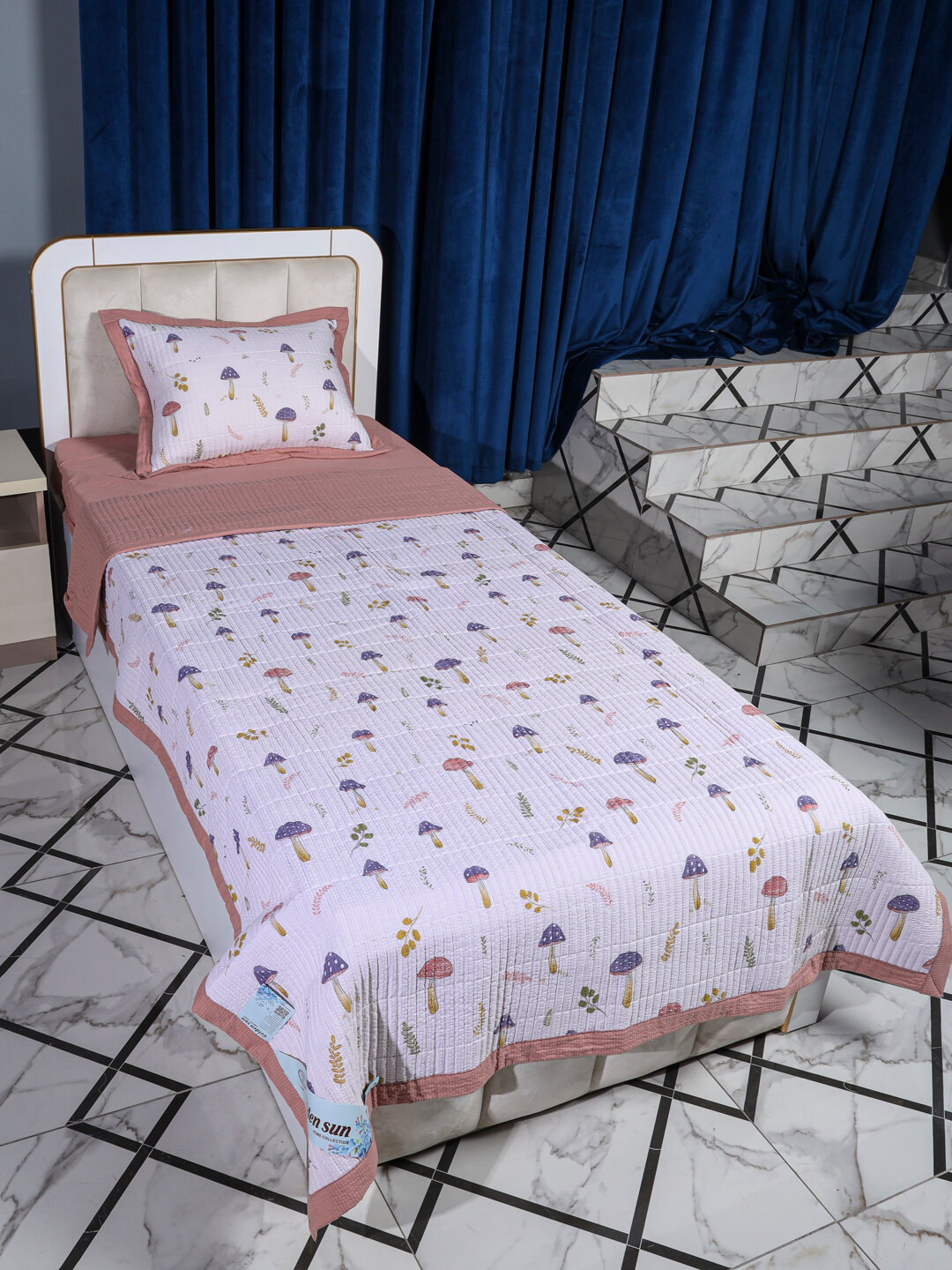 Комплект с покрывалом GOLDEN SUN "Infinity Kids", жаккард, холофайбер, 150см x 210см