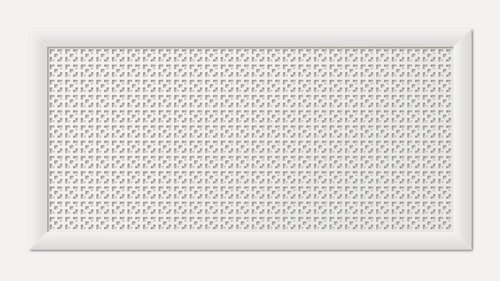 Изображение товара Экран для радиатора 120×60 см "Дамаско" белый для аккуратного интерьера комнаты