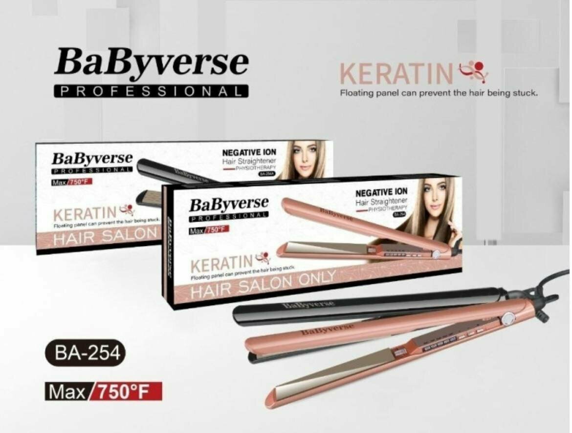 Гофре для волос BaBabyverse BA-254A, турмалиновое покрытие, 300Вт