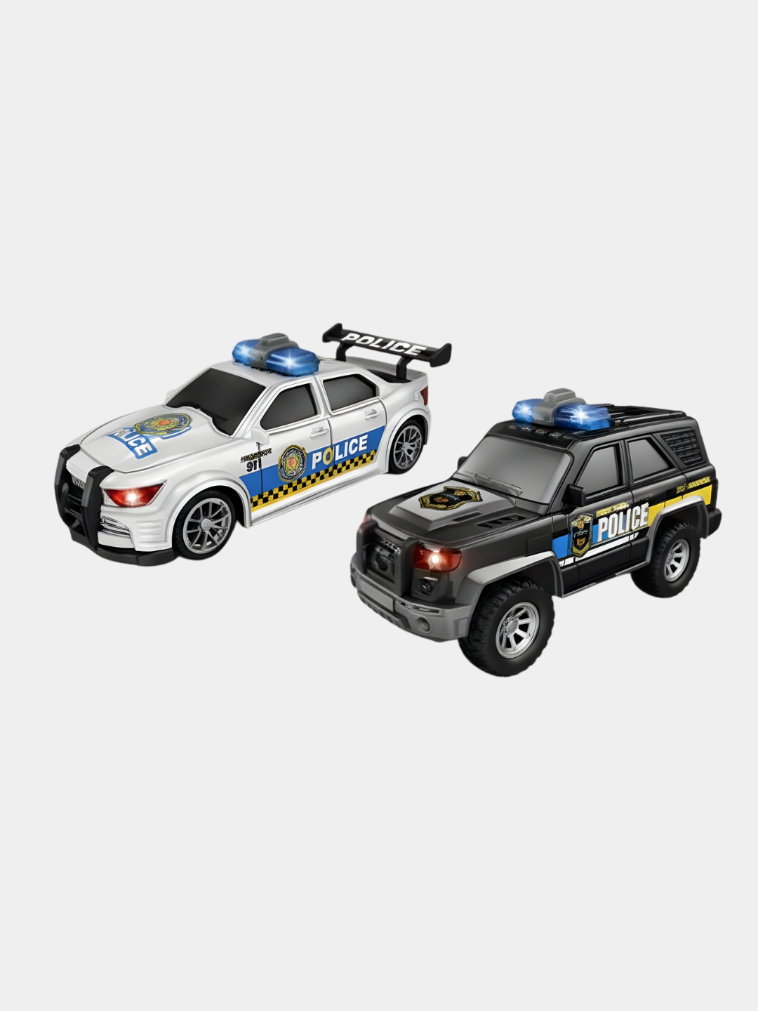 Набор машин, служебный транспорт, полицейская машина, внедорожник, спорткар, набор 2 шт — фото 1