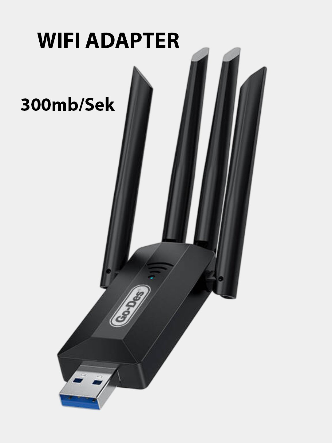 WI-FI адаптер Go-Des GD-BT318, до 1200 м, без помех, 300 Мбит/с