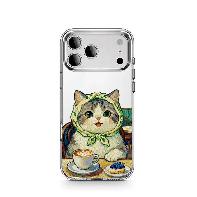 Чехлы для iPhone 17Pro с милым мультяшным рисунком кота, чехол для телефона для Айфон 16, style 6