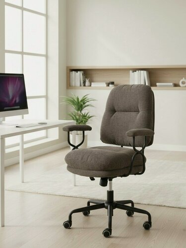 Изображение товара Кресло компьютерное офисное TetChair, с подлокотниками, ткань, серый