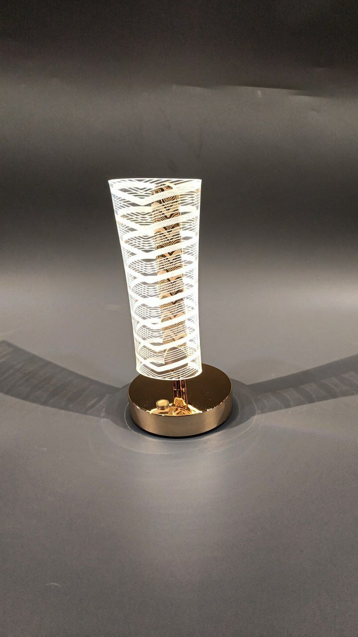 Лампа настольная, акриловая панель, LED, USB, дизайн луна, теплый свет