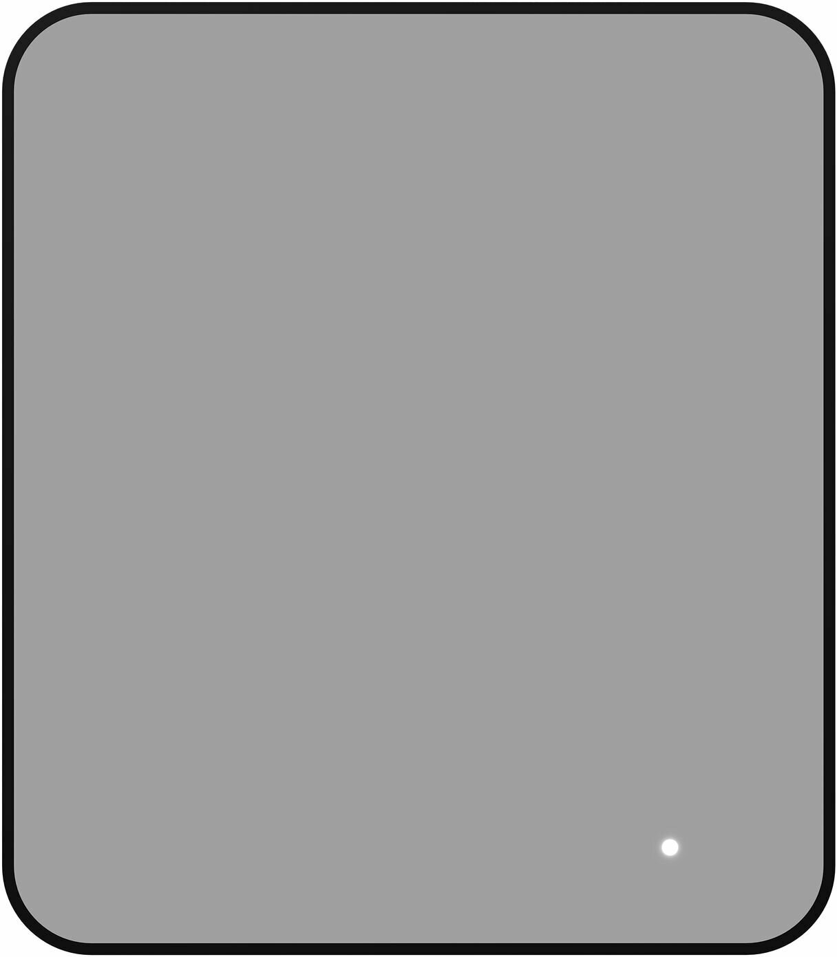 Зеркало Aquanet Контур 800х700 LED TX черный