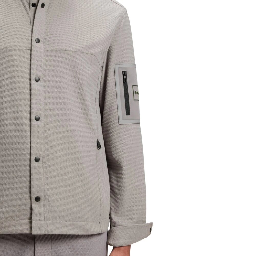 Рубашка BOSS, размер XL, серый — фото 1