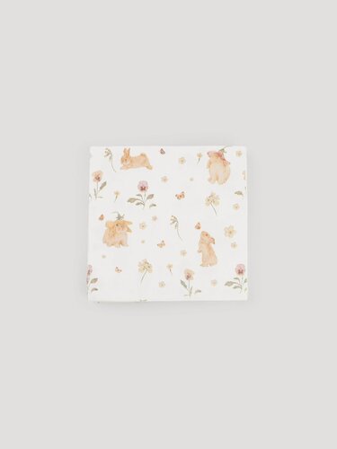 Изображение товара Салфетки бумажные, 33х33 см, 20 шт, квадратные, белые, Кролики и цветы, Easter, Kuchenland
