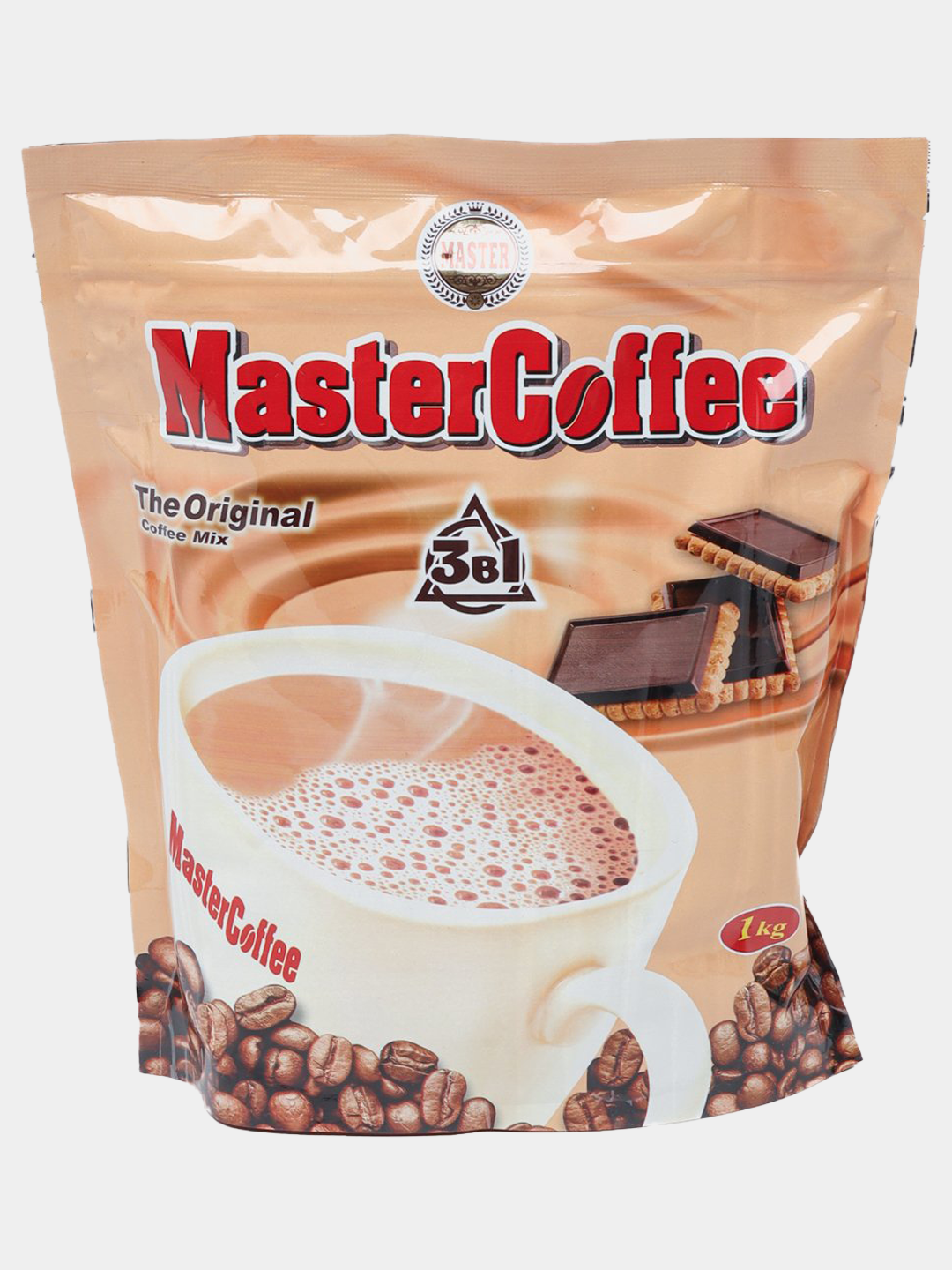 MasterCoffee 3 в 1, 1 кг быстрорастворимый кофе со сливкой и сахаром