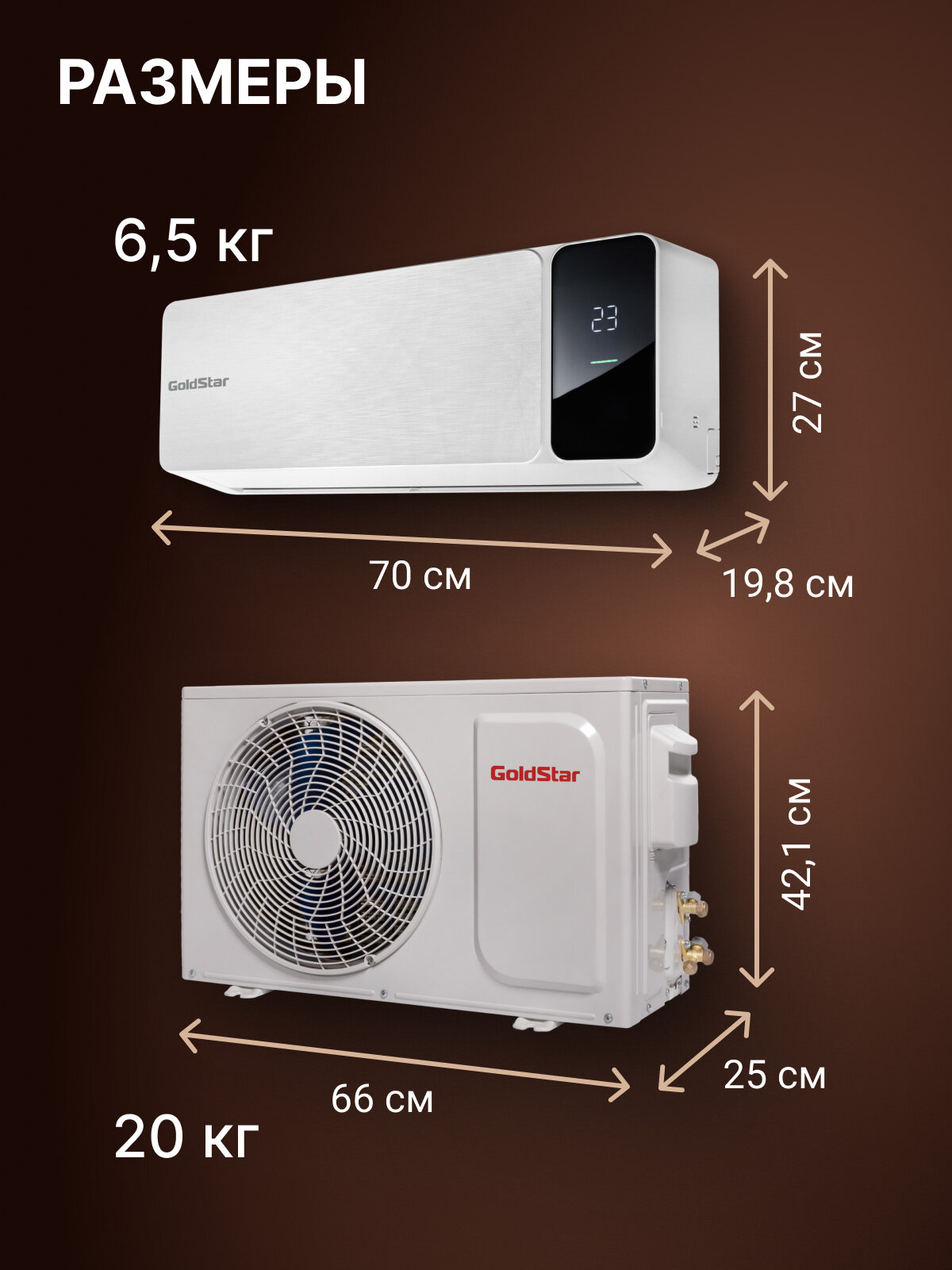 Кондиционер сплит-система GoldStar GSAC-07HN1/white комплект, белый, площадь охлаждения/обогрева до 20 м² — фото 11