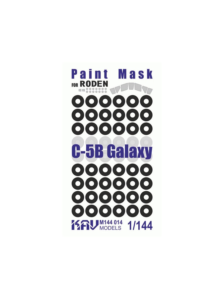 Окрасочная маска на C-5B Galaxy (Roden) 1:144 KAV M144 014