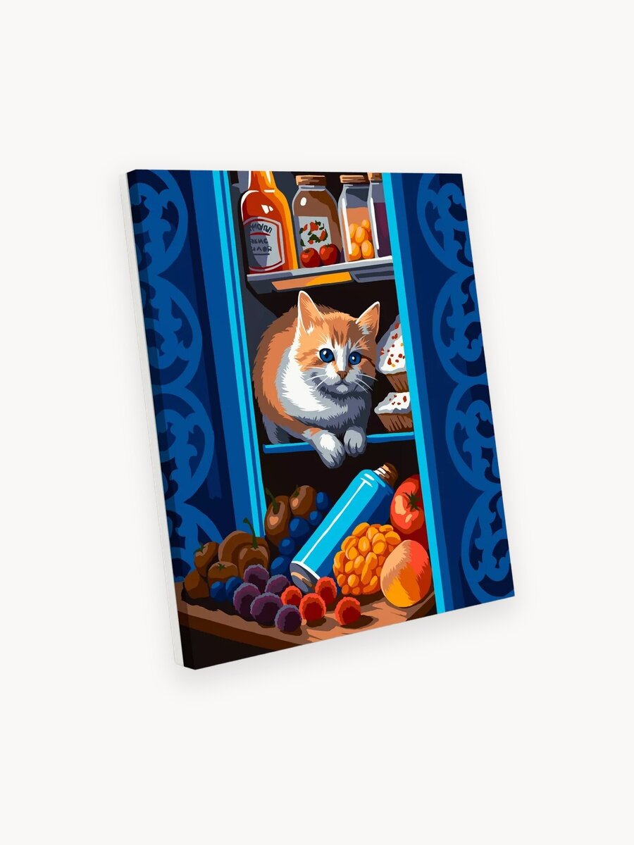 Картина по номерам на холсте с подрамником 40х50 см Маленький проказник