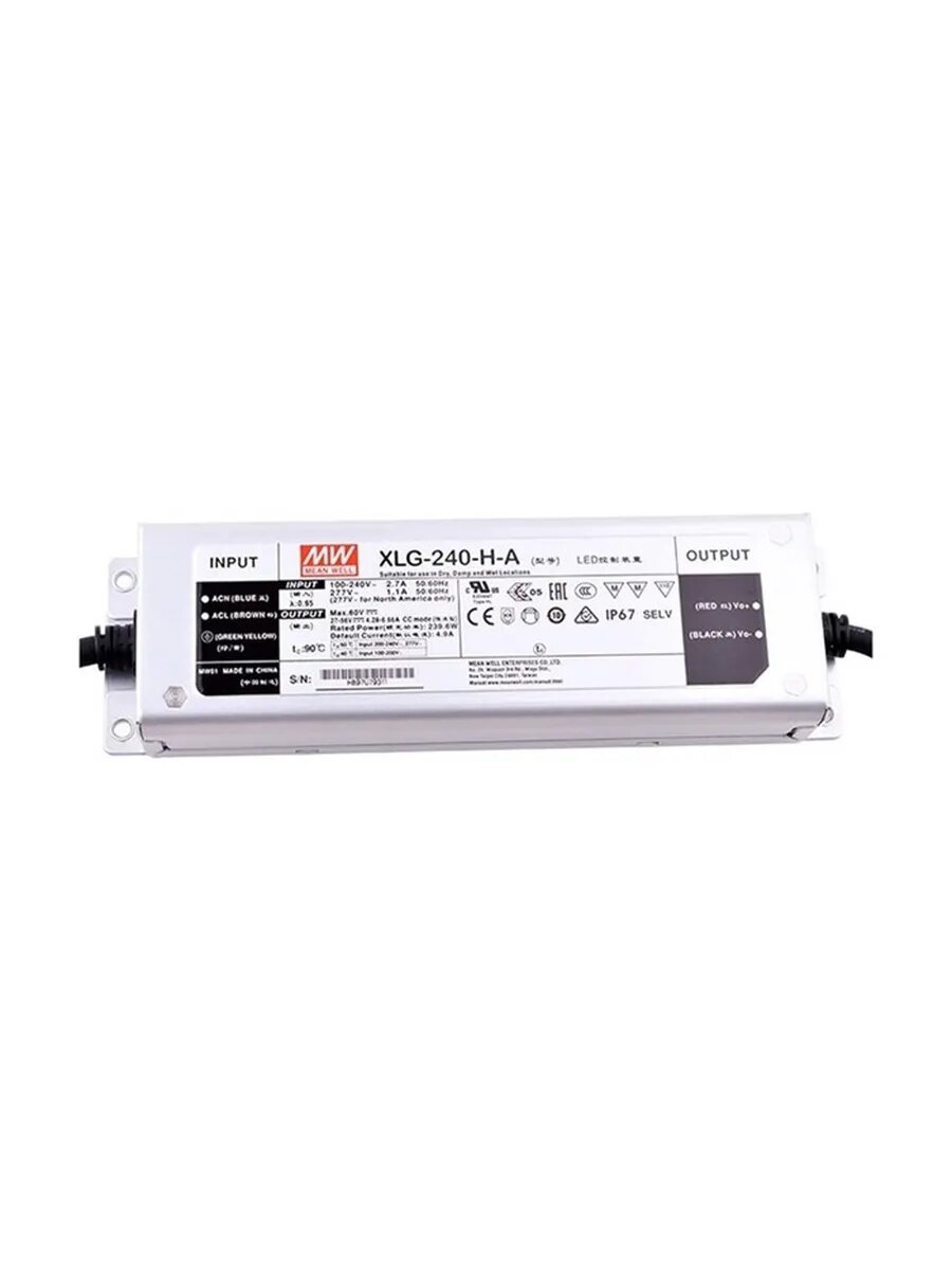 LED-драйвер 240 Вт (56В/6.66А) XLG-240-H-A
