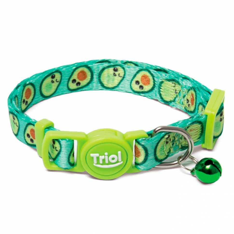 Ошейник Triol "Авокадо" регулируемый мятный для кошек нейлон 10х210-330мм