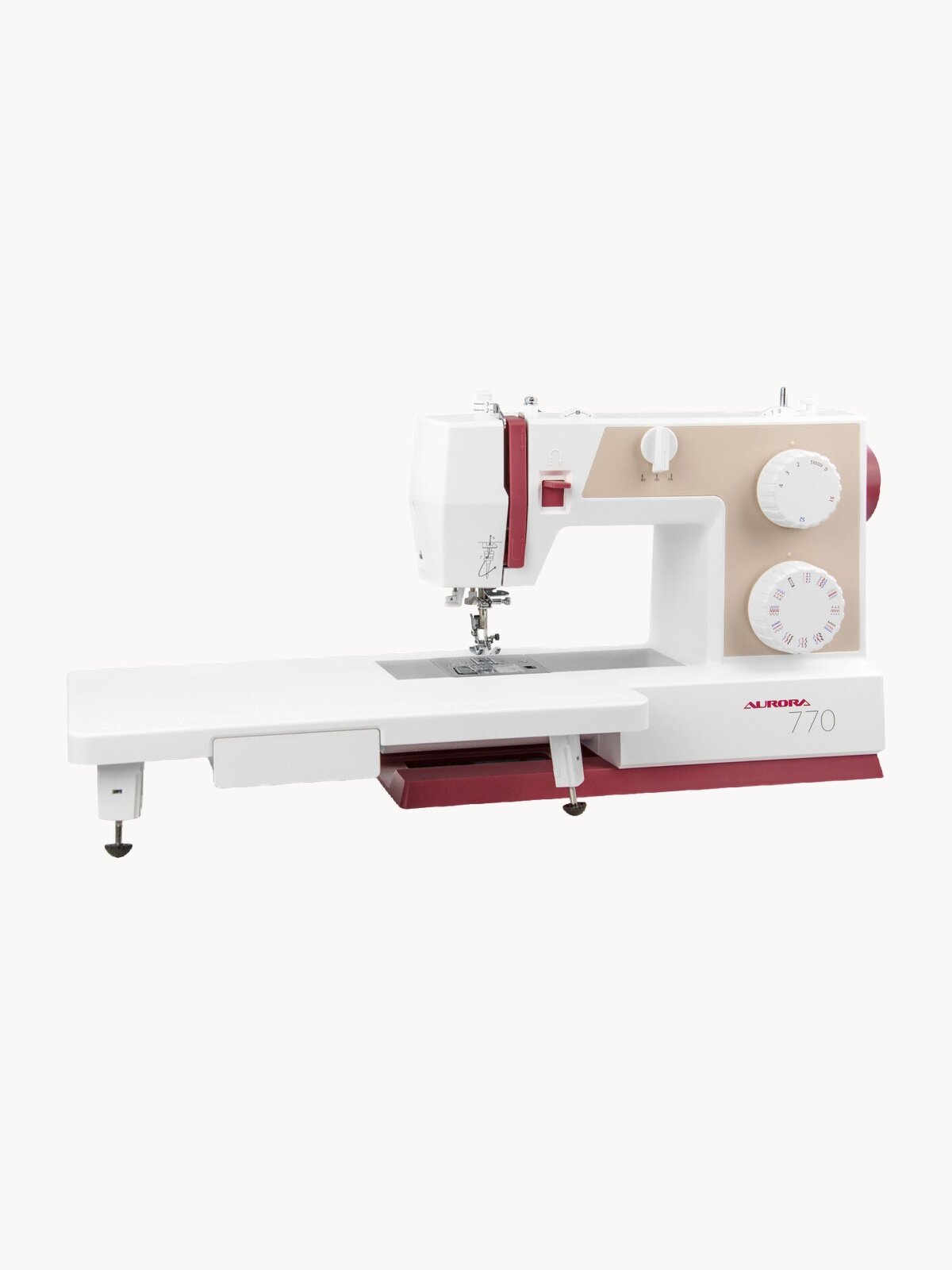 Швейная машинка AURORA 770, с приставным столиком, 34 операции, мощность 90 Вт, белая