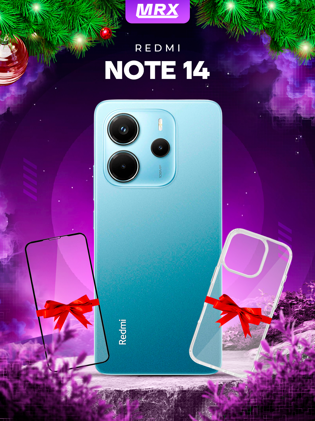 Смартфон Redmi Note 14, 8/256GB, AMOLED 120Hz дисплей, 6,67" синий