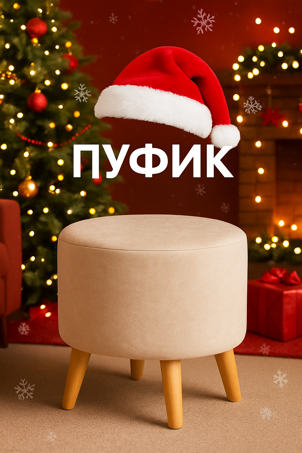 Пуфик для прихожей и туалетного столика