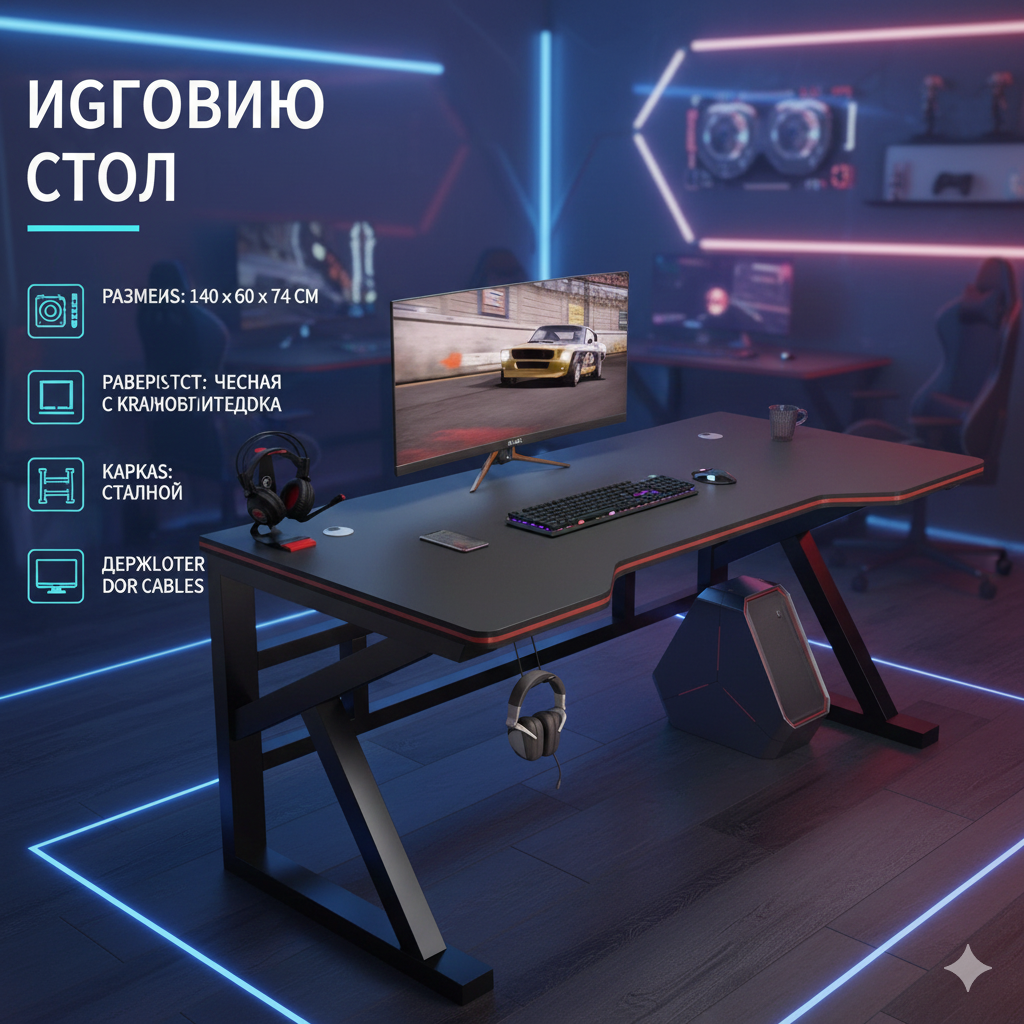 Письменный и компьютерный стол классный, с ящиком и шкафчиком