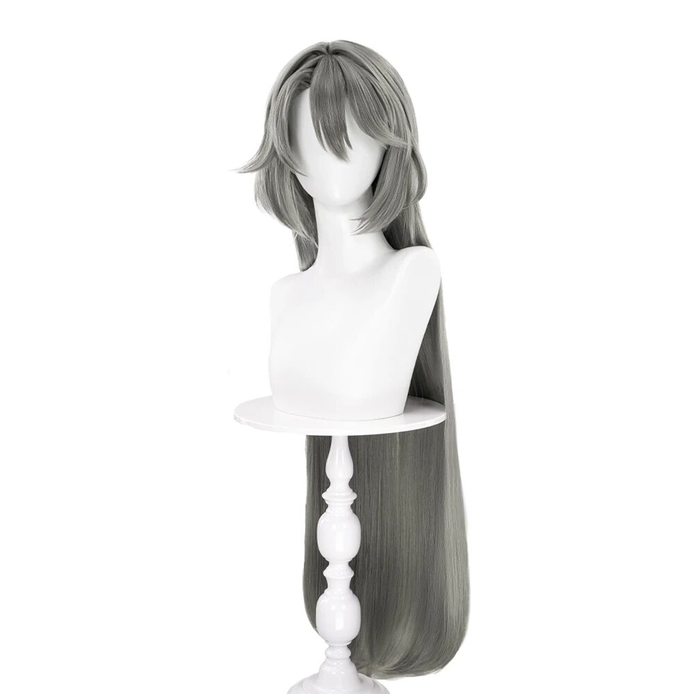 Парик Vita Game Honkai Impact 3rd Косплей Парик DokiDoki Женщины 100 см Длинные Серые Волосы Vita Косплей Парик Бесплатная Парик Кепка Рождество