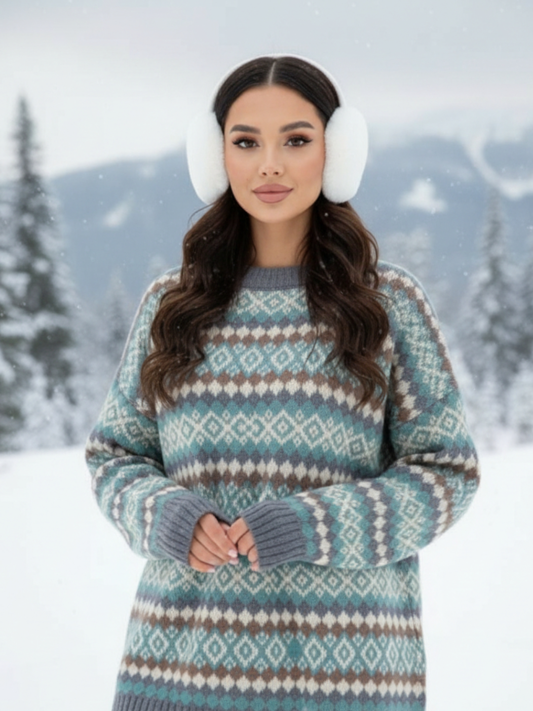 Свитер  Свитер вязаный оверсайз теплый, размер отсутствует, , серый — фото 1