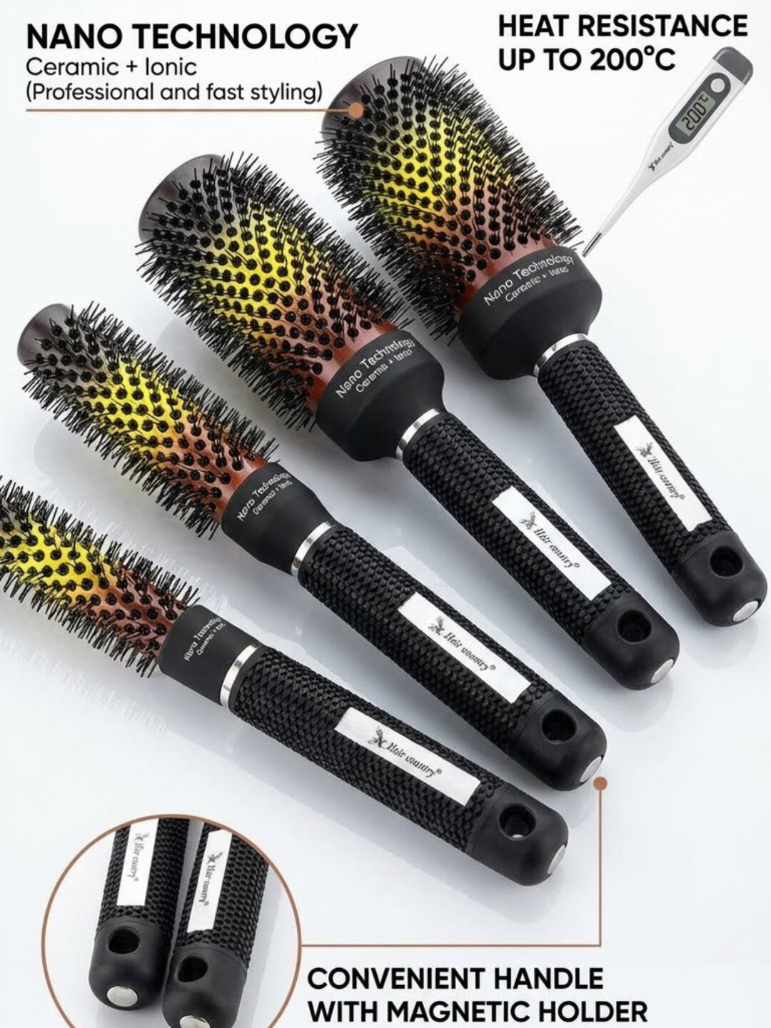 Профессиональная Брашинг Расческа Nano technology Ceramic + Ionic 43мм — фото 1